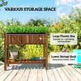 thumbnail image 4 of Outsunny Wooden Raised Planter Box, Flower Bed, 34"x18"x30", Carbonized, 4 of 10