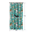 thumbnail image 5 of Husky and Coffee Shower Curtain 36"x72" ,Bathroom Decorative Shower Curtains Set with 12 Hooks,Modern Waterproof Washable Shower Curtain, 5 of 6