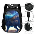 thumbnail image 3 of Fuzoiu Moonlit Blue Wolf Print USB Backpack with Charging Port,Laptop Backpack,Business Travel Durable Laptops Backpack, for School, Work, Travel & Outdoor Activities, 3 of 7