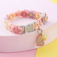 thumbnail image 3 of sunsanly Adjustable Flower Pattern Cat Collar with Pendant Bell Soft Lightweight Fashionable Kitten Pet Collar for Daily Wear Photos, 3 of 7