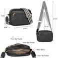 thumbnail image 5 of EXTREE Crossbody Bags for Women, Shoulder Handbags with Wide Strap, Trendy Design Shoulder Purse for Travel, Black&Brown, 5 of 8