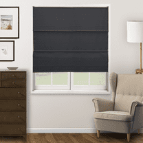 Chicology Cordless Roman Shade, Light Filtering, Ridgewood Grey, 23"W X 72"H