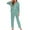 Green, variant on Womens Loungewear Set Home Clothes Long Sleeve Fashion Solid Color Silk Shirt Trousers Thin Pajama Suit Green XL