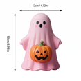 thumbnail image 2 of Halloween Ghost Pumpkin Decoration, Pink Ghost Pumpkin Decor Tabletop Display for Home Indoor Halloween Decorations, Cute Spooky Pumpkin Accent for Shelf Table Mantel and Party Decor, 2 of 5