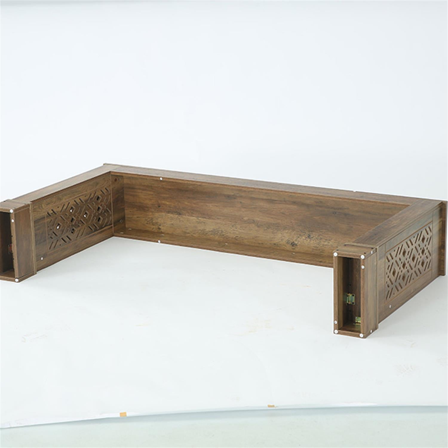 Demi Bonn 63" Wood Console Table, Farmhouse Sofa Table Hallway Table, Foyer Display Table, Brown