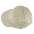 thumbnail image 4 of Polo Style Baseball Cap Ball Dad Hat Adjustable Plain Solid Washed Cotton Mens Womens Khaki, 4 of 6