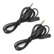 thumbnail image 2 of 2PCS 1m/3.3ft 3.5mm Adaptador de extensión de audio Cable de control de volumen para auriculares estéreoNegro, 2 of 8