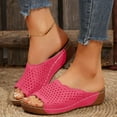 thumbnail image 3 of Womens Wedge Orthopedic Sandals 2025 Comfortable Leather Arch Support Orthotic Platform Walking Dress Slip on, 3 of 7