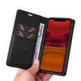 thumbnail image 4 of TECH CIRCLE Wallet Case for iPhone 11 (6.1 Inch) with Kickstand Magnetic Closure Flip Phone Cover, Glossy Luxury PU Leather Soft Silicone Shockproof Card Slots Holder Folio Protective Case,Black, 4 of 14