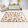 thumbnail image 3 of Non-Slip Area Rug 36"x24" Indoor Washable Floor Mats Carpet Printed for Living Room, Bedroom, Home Decor Orange and Black Canes Pumpkins, 3 of 7