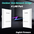 thumbnail image 4 of Repetidor extensor de WiFi 5G inalámbrico CPE para exteriores Tenda OS3 5KM 5GHz 867Mbps Punto de acceso AP Puente Wi-Fi Punto de acceso P a P, 4 of 5
