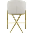 thumbnail image 5 of Maklaine Velvet Rich Cream Counter Stool Contemporary 38"H Unassembled, 5 of 8