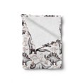 thumbnail image 2 of Reptile Soft Flannel Fleece Throw Blanket, Magnificent Reptiles with Footprints Doodle Art Animals Abstract Pattern, Cozy Plush for Indoor and Outdoor Use, 70" x 90", Brown White, by Ambesonne, 2 of 6