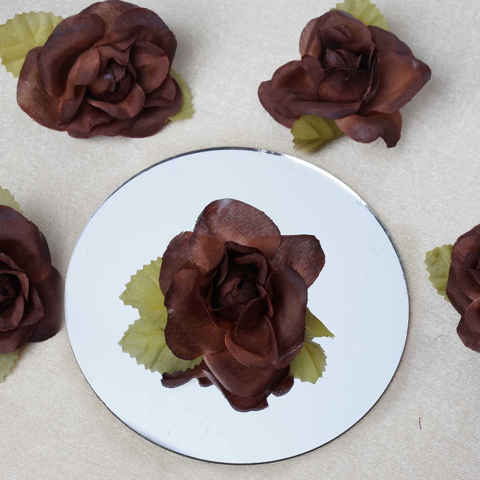 BalsaCircle 12 Open Roses Heads Craft Flowers Mini Flowers For DIY