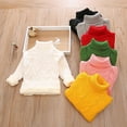 thumbnail image 4 of Little Kids Cable Knit Sweater Warm High Collar Pullover Long Sleeve Solid Top Cute Tops Warm Winter Outfits for Baby Little Kids Size 3-4, 4 of 4