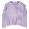 thumbnail image 6 of Yourumao Girls Ribbed Knit Tops for 5-14 Years Cute Puffed Long Sleeve Shirts Stretch Long Sleeve Blouses Solid Spring Tees, 6 of 7