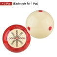 thumbnail image 3 of Luocute 2 Pcs Balle de Queue de Billard en Résine Rouge et Blanche, Balle de Queue d'Entraînement, Artefact d'Entraînement de Queue de Piscine, 3 of 7