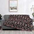 thumbnail image 2 of Rateoe Retro Floral Pattern Flannel Throw Blanket, Ultra-soft Blanket for Bed, Couch, Car, Hypoallergenic Anti-pilling blanket-80"x60"(Horizontal), 2 of 6