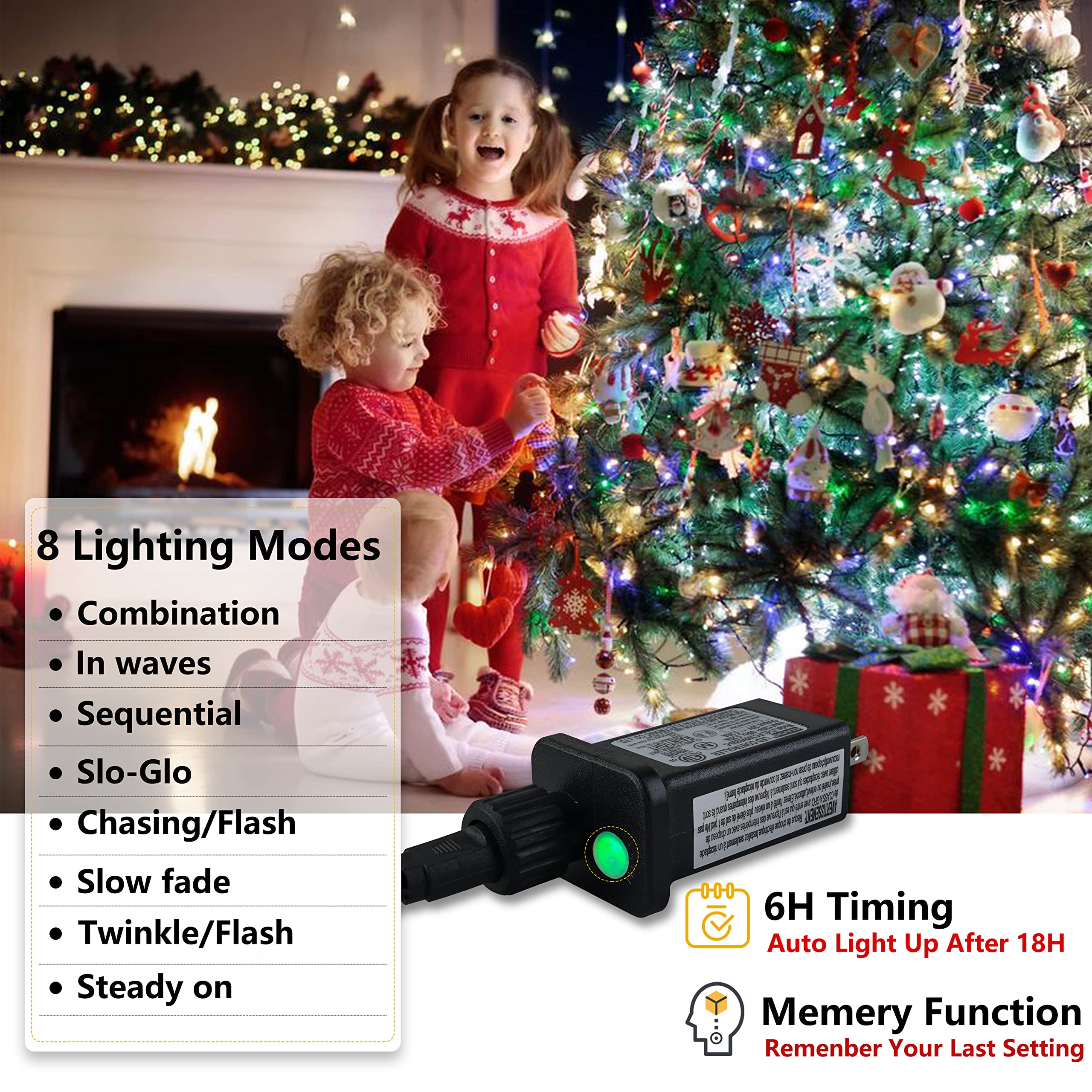 Cocobela 280 LED 6.6ft Christmas Icicle Lights photo 6