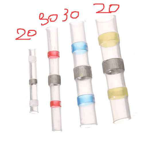 100 Pcs 4 Sizes Waterproof Solder Sleeve Heat Shrink Tube Terminal Connectors US