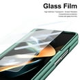 thumbnail image 2 of for Samsung Galaxy Z Fold 4 Case: Support All Magsafe Accessories | Fold 4 New Slim S Pen  Holder & Free Stylus | Hinge Protection, PU Leather Back, Tempered Glass Screen Protector - Green, 2 of 9