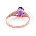 thumbnail image 3 of Galaxy Gold 14K Rose Gold Natural Diamonds and Amethyst Ring - February Birthstone - Peace & Wisdom - Sizes 5.5 to 11 - Fine Jewelry for Women, 3 of 6