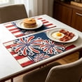 thumbnail image 6 of Boovnll 4th of July Placemats Red White Blue Placemats Heat-Proof Place Mats for Memorial Day Patriotic Kitchen Dining Table Party, 4th of July Decorations, 12x18", 6 of 6