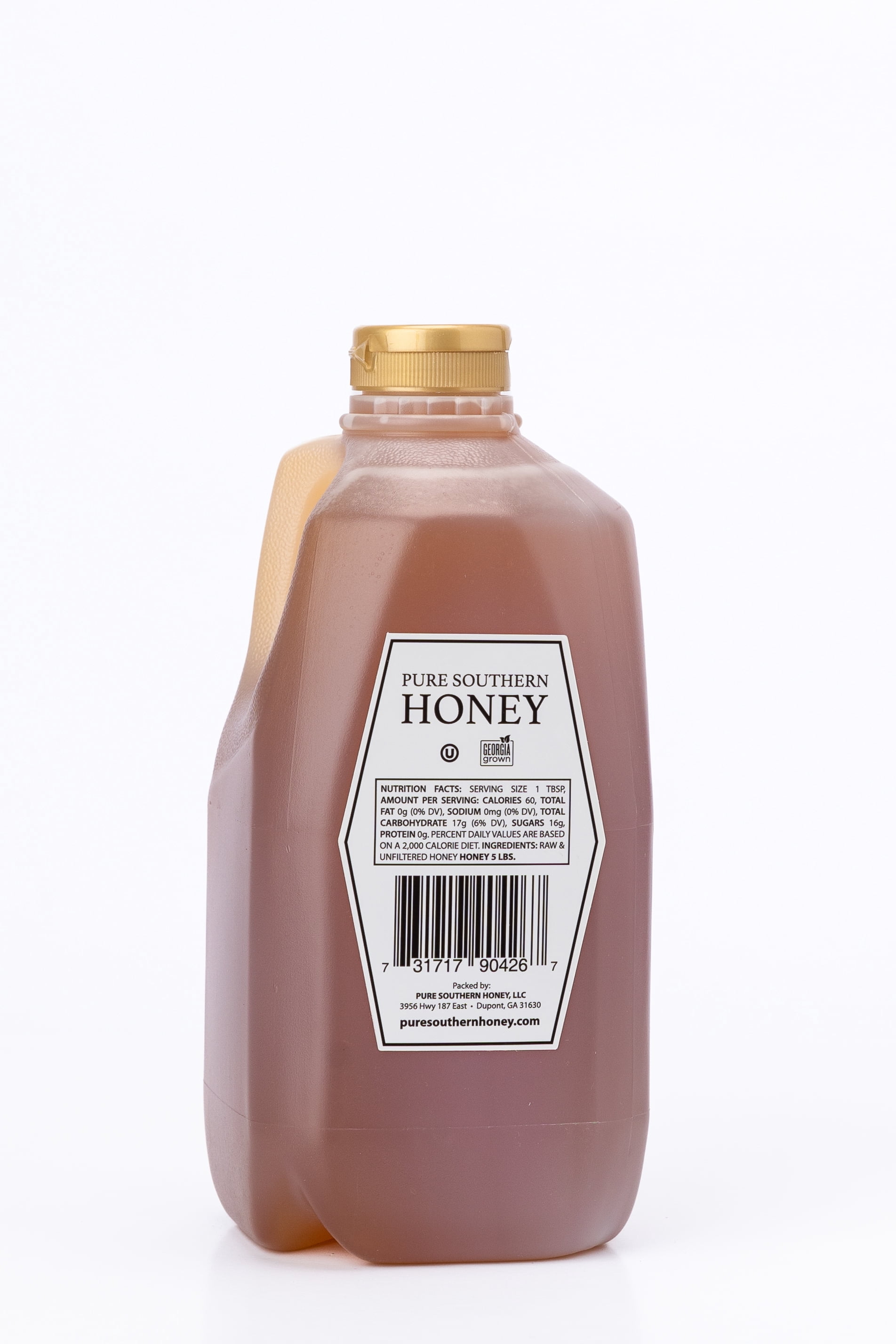 100% USA-Made Raw Unfiltered Honey, Pure Southern Honey [5 lb] - Unheated, All-Natural Sweetener