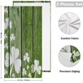 thumbnail image 2 of SKYSONIC 2 Pack St Patrick's Day Clover Hand Towels, 28.3"x 14.4" Ultra Soft and Absorbent Vintage Green Wooden Decorative Fingertip Towels for Home, Bathroom, Kitchen, 2 of 5