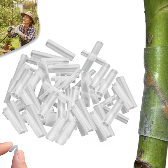 100pcs Silicone Grafting Sleeves for Fruit Trees Plants, Grafting Kit for Fruit Trees, Rapid Plant Bonding, Gardening Tools forFruit Treess, Vines, Roses & Cloning Plants (100 Pcs)