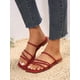 thumbnail image 3 of Women Minimalist Slide Sandals, Elegant Summer Flat Sandals, 3 of 4