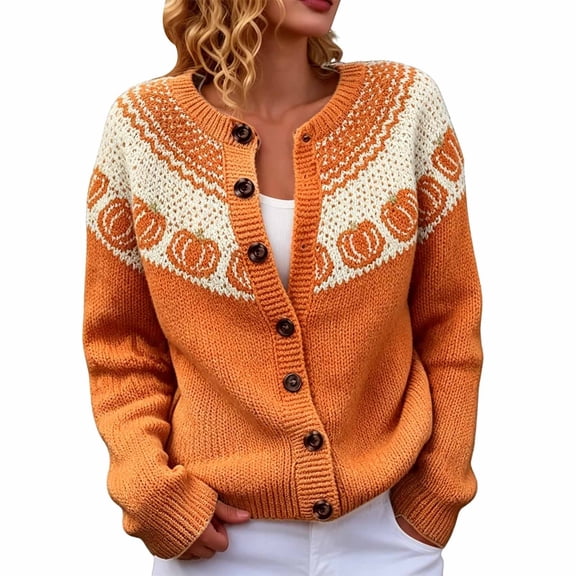 Halloween Sweater for Women Cute Cardigan Cable Knit Cardigan Womens Fall Outfits Cardigan with Pockets Oversized Cardigan Sweaters Winter Sweaters Slouchy Cardigan Baggy Sweater