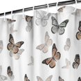 thumbnail image 3 of White Butterfly Pattern Shower Curtain 84"x72" ,Bathroom Decorative Shower Curtains Set with 12 Hooks,Modern Waterproof Washable Shower Curtain, 3 of 6