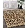 thumbnail image 2 of Ahgly Company Indoor Round Abstract Reddish Brown Abstract Area Rugs, 6' Round, 2 of 6