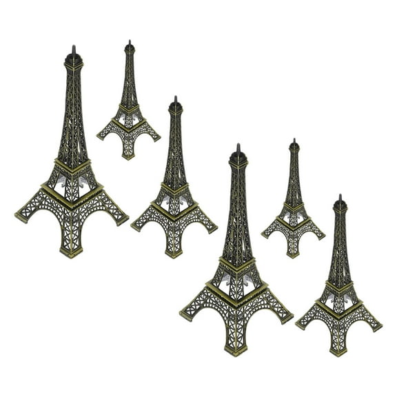 Masteelf  6 Pcs Eiffel Tower Centerpieces for Tables Decor Dark Brown