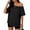 Black, variant on Seffadzy Womens Oversized T-Shirts Short Sleeve Off The Shoulder Loose Fit Tops Casual Summer Daily Workout Yoga Shirts