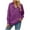 Purple, variant on RQYYD Women Casual Button V Neck Hoodies Long Sleeve Hooded Sweatshirt Casual Loose Pullover Tops Pink M