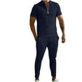 thumbnail image 1 of Birdeem Ensemble de Sport Décontracté pour Hommes, Mode, Col Rabattu, Manches Courtes, Pantalon, Deux Pièces, 1 of 8