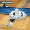 thumbnail image 7 of POWERTEC Aluminum Combo T-Track Miter Track for Woodworking | 32" Dual Track Rail, Aluminum Grey (71359), 7 of 7