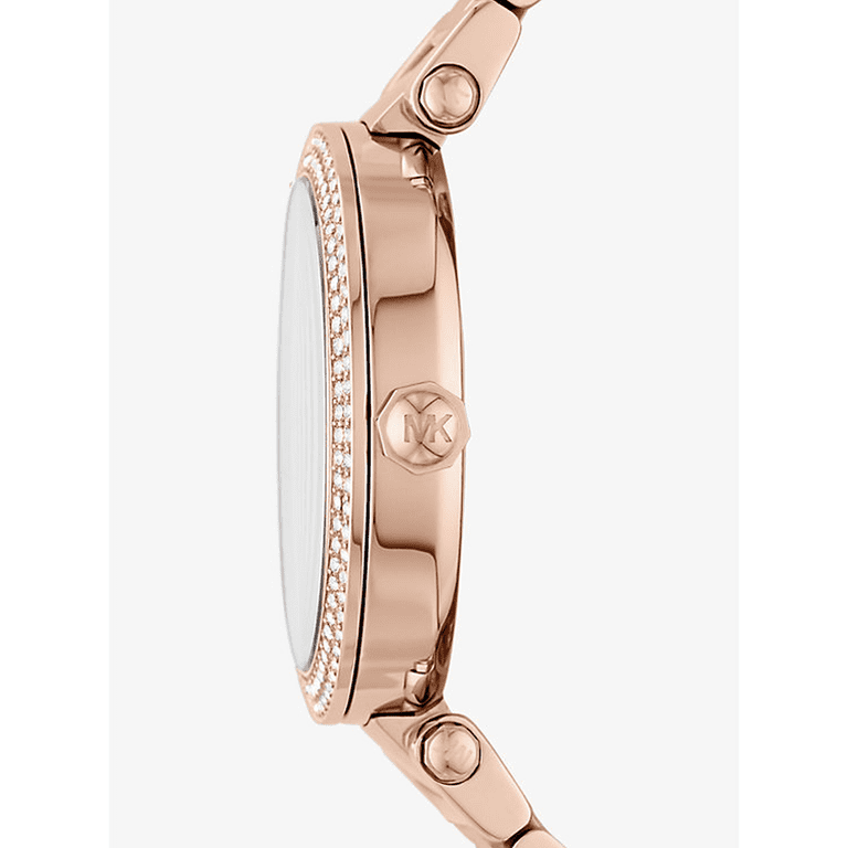 Michael Kors Oversized Pavé Logo Rose Gold-Tone Watch  display picture 1