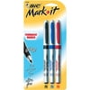 Bic Mark-It Permanent Markers Ultra Fine Point 3/Pkg-Red/Black/Blue