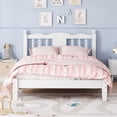 thumbnail image 4 of Llinc Store Bed Frame Twin Size Loft Pine Wood Bed with Built-In Desk, Safety Guardrails, Ladder (White), 4 of 6