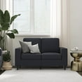 thumbnail image 3 of DHP Cooper Loveseat 2 Seater Sofa, Blue Linen, 3 of 18