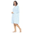 thumbnail image 3 of Casual Nights Women's Printed Long Sleeve Nightgown - Blue, 3 of 3