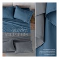 thumbnail image 2 of Sábanas 2 Juegos de Microfibra Suaves y Frescas, Real Textil (Azul y Gris Oscuro, King Size), 2 of 7