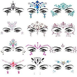 Mermaid Face Gems Stick Jewels for Women Cosplay Mermaid Halloween Club  Costume Face Gems Sticker on Rave Party Gift for Kids Costume Temporary  Tattoos 