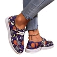 thumbnail image 6 of KEVCHE Halloween Canvas Shoes with Pumpkin Print for Women, Lightweight Breathable Slip On Low Top Sneaker for Travel Commuting Daily Wear, Festive Halloween Canvas Shoes, 6 of 8