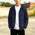 thumbnail image 2 of FAVIPT Kids Rain Jacket Girls Waterproof Fall Boys Zip Up Windproof Hooded Jackets Lightweight Outdoor Sports Coat Navy,14-15 Years, 2 of 8