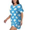 thumbnail image 2 of Kdxio Cute Polar Bear Print Pajamas Sets for Women Short-Sleeved Pjs with Lounge Shorts Two Piece Sleepwear S-4XL, 2 of 5