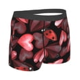 thumbnail image 3 of Disketp Ladybugs And Red Hearts Men'S Boxer Briefs,Soft And Breathable Cotton Underwear With Comfortflex Waistband, 3 of 8
